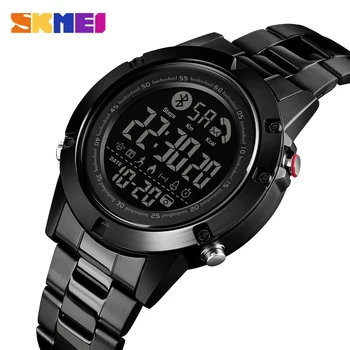 Студентски спортни умен часовник SKMEI за мъже Напомняне информация за обаждане, Bluetooth Ръчни часовници Модерен Led цифров часовник от неръждаема стомана