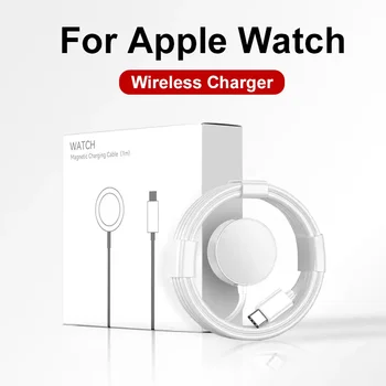 Магнитно Безжично Зарядно Устройство с дължина 1 м за iWatch 8/7/6/5/SE C USB Преносима Станция за Бързо зареждане за Apple Watch Серия Ultra 8 7 6 5 SE
