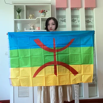 zwjflagshow флаг Берберски флаг 90x150 см полиестер берберски флаг Флаг Северна Африка висящ банер за украса