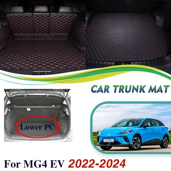 Луксозни Автомобилни Постелки За MG4 EV MG 4 EH32 2022 2023 2024 Кожена Подплата Подложка За Задния Багажник на Кола Килими Автомобилни Аксесоари За Декорация на интериора