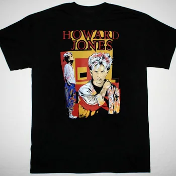 Мъжки t-shirt Howard Jones, черни в памучна фланелка Всички размери от S до 5XL 1F1504