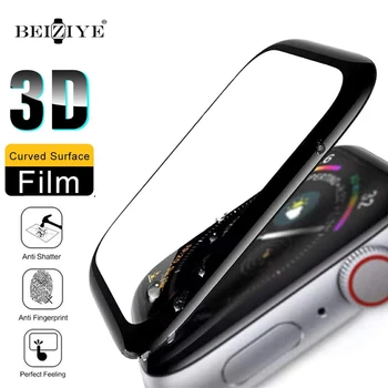 3D Пълно Покритие От Закалено Стъкло За Apple Watch Серия 1 2 3 38 мм 42 мм и Защитно Фолио За Екрана iWatch 4 5 40 ММ 44 мм За Apple Watch Glass