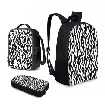 YIKELUO Модни тийнейджърката чанта през рамо с тигровым/ любимец принтом, раница с Голям капацитет, водоустойчива чанта, раница за почивка, чанта за обяд