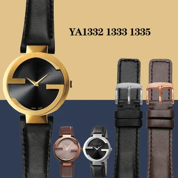Каишка от естествена Кожа За часовници GC Bracelet YA1332 1333 1335 Серията Guess Car-tier PASHA И Каишка За Часовник в Черно 20*12 mm 22*14 мм