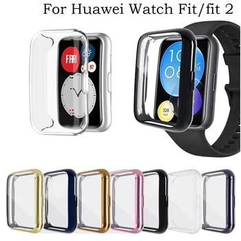 Защитен Калъф BEHUA За Huawei Watch Fit 2 Защитно покритие От Мек Tpu С Прозрачно покритие По Целия Периметър на Бронята Fit2 /Fit Cases