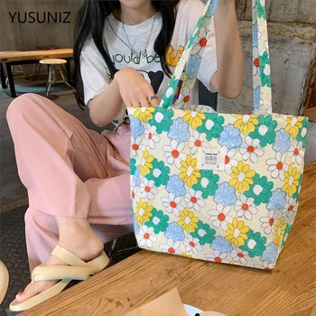 YUSUNIZ, чантата е с голям капацитет, холщовая калъф, чанта-тоут, чанта през рамо, чанта за момичета, студентски чанта за пазаруване, ръчни чанти за почивка