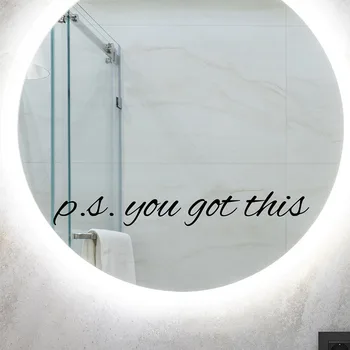 Стикер за стена с английската пословицей стикер на огледалото в банята