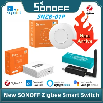 SONOFF SNZB-01P Zigbee Wireless Switch Custom Button Action Smart Scene Чрез приложение eWeLink Алекса Google Home Smart Control