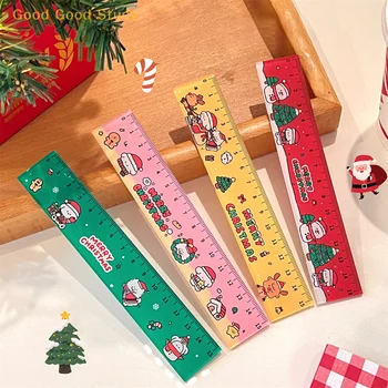 Мультяшная Коледна линия, инструмент за измерване, прекрасни Коледни подаръци за децата, студентски, училищни канцеларски материали Kawaii