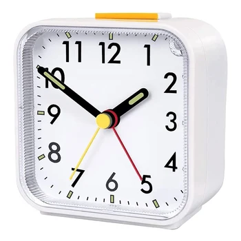 Alarm clock, Analog Безшумен, не тиктака Будилник с функция за повторение, функциите за осветление, Portable alarm clock
