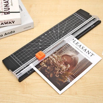 Гилотина нож за хартия с формат А4/А5 с плъзгаща се линийка за изрязване на снимки, лесен машина за рязане на албума