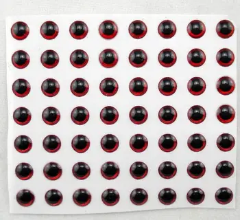 90шт 14 мм, Червени 3D холографски очи за риболовни примамки, връзването на мухи, Мормышки, Занаяти, Кукли