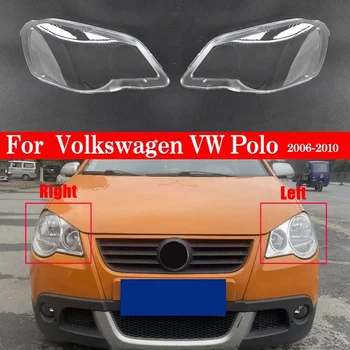 1 Чифт автомобилни предните фаровете, капака на главата светлина, смяна на корпуса на обектива лампа за Polo 2006 2007 2008 2009 2010