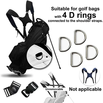 Преносим голф Двойна презрамка за Замяна на колан, чанта за голф Удобен Раменната Регулируема Презрамка Подаръци за игри на голф на открито