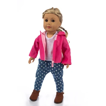 Модерно яке, подходящо за кукольной дрехи American Girl, 18-инчовата кукла, подарък за коледа за момиче (продава се само дрехи)