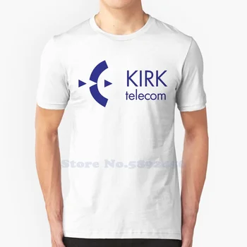 Ежедневна тениска с логото на Кърк Телеком, тениски от висококачествени графичен материал от 100% памук.
