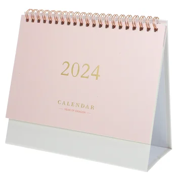 Настолен календар в 2024 година, Аксесоари за дома, Календари, Декоративен Офис маса, Месец ежедневна бронзования