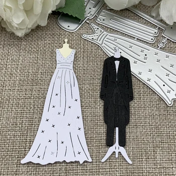 Ново сватбена рокля на Щанци за рязане на метални Листове за DIY Scrapbooking Декоративна форма за щанцоване ръчно изработени