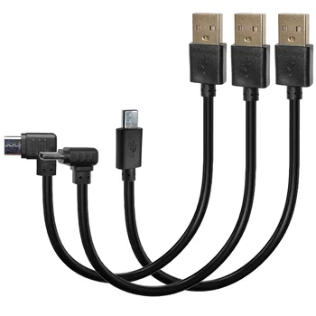 USB кабел C-type, 20 см, 50 см, 100 см, кабел за бързо зареждане, 2,4 А, ъгъл на наклона и 90 градуса, ttype-c-USB-кабел за трансфер на данни за всички смартфони