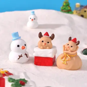 Миниатюрен Снежен човек е Умален Модел Снежен Дядо Коледа е Коледна Фигурка на Дядо Коледа Прекрасна мини Коледна украса