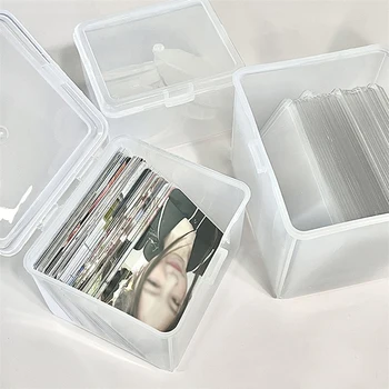 Кутия за съхранение на Фотокарточек Прозрачни Етикети Korea Idol Държач за Карти Настолен Органайзер За Съхранение на Классификационная Скоростна Канцеларски материали