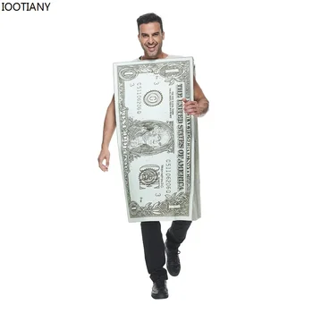 Нов женски костюм Унисекс, в доларово изражение, Хелоуин, Cosplay, Однодолларовая банкнота, костюми за възрастни, Бар парти, костюм за изяви в американския долар