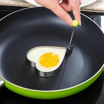 Kitchenware Фритюрник за яйца от неръждаема стомана Creative модел за пържене на яйца Форма за Бэнто Love Кухненски прибори за закуска Love