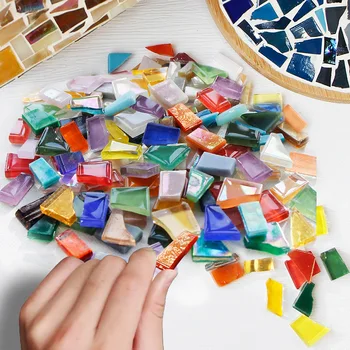 250 g/1000 g парчета от мозайка със собствените си ръце нестандартни форми на ръчно изработени изделия от декоративен кристал полихромные частици