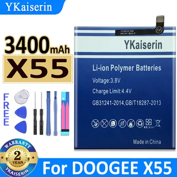 Батерия YKaiserin 3400 mah за DOOGEE X 55 X55, Сменяеми батерии + Номер за проследяване Bateria