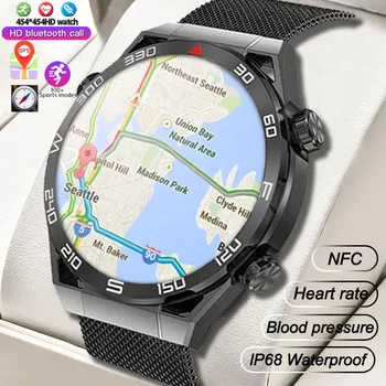 2023 Ultra Капитан Бизнес смарт часовници Мъжки Bluetooth Покана Compass 100 + Спортни режими Умни часовници, Водоустойчиви часовници за Huawei IOS