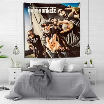 150 × 150 см Bohse Onkelzs Немска рок група на Гоблен Банер Флаг с принтом от полиестер Домашно Богемное Декорация на стени