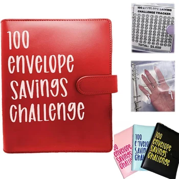 100 Плик за спестявания В корици Предизвикателство отношение Събитието Паричен плик Бюджетен Бележник Счетоводна книга