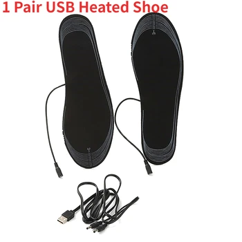 1 Чифт USB-стелки за обувки с парно отопление, топла вода чанта за крака, Чорапи за краката с подгряване, Подложка за зимни спортове на открито, Греющие стелки, Зимни подметка