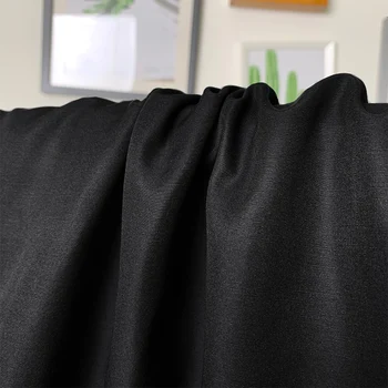 Бялата восъчна бери 114 см Черна коприна памучен плат в рубчик 160 г/м 29 обичайната облекло Материали за шиене на дрехи Безплатна доставка