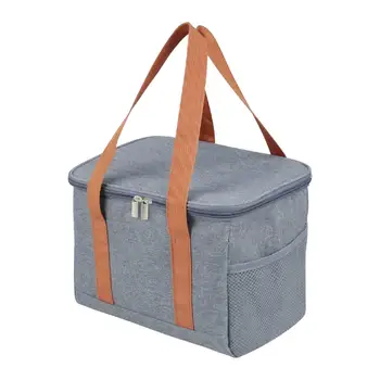 Чанта-тоут от плат Оксфорд за обяд, чанта-хладилник за съхранение на прясна храна за пикник на плажа