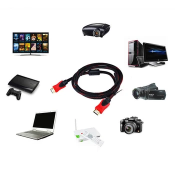 HDMI-съвместим кабел 1,5 М 4K, HDMI-съвместим кабел V1.4 1080P 3D за PS3 проектор лаптоп Apple TV на PC кабел за лаптоп