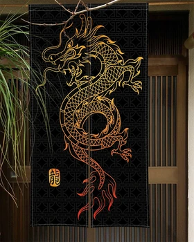 Вратата се завеса в японски стил, Традиционен китайски Гоблен с изображение на дракон, Сови, Тигър, Преграда за кухни
