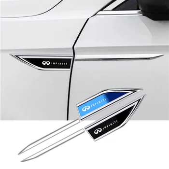 Автомобилно Крило на Острието Стикер Иконата 3D Метален Моделът Защитен Стикер за Infiniti FX35 Q50 Q30 ESQ QX50 QX60 QX70 EX JX35 G35