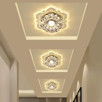Led таван осветление във формата на цвете за стаите в Съвременните плафониери 3 цветове за хол спалня кухня вътрешно осветление дом декор