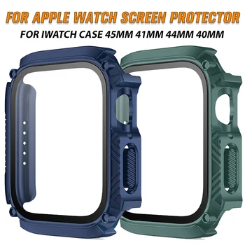 Водоустойчив Калъф За Apple Watch Серия 9 7 8 45 мм 41 мм Защитен калъф за екрана Броня С фолио 44 мм 40 мм За iWatch 5 SE 6