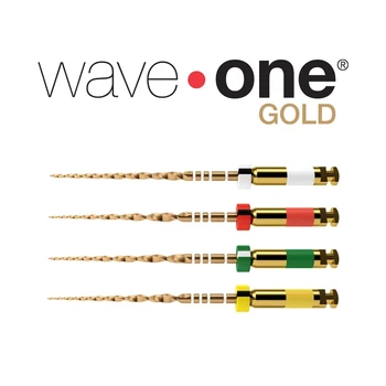 4шт/1pk Стоматологичен Wave One Gold Ротационные напильники Endo за лечение на коренови канали, Дентална инструмент Стоматологични Възвратно-поступательные Ендо-напильники
