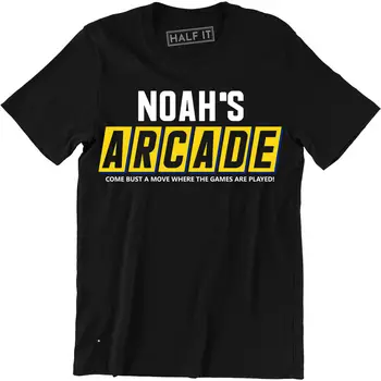 Noah's Arcade Shirt Ретро Парти от Филма на 90-те години На Забавна Тениска за Мъже Geek Gamer