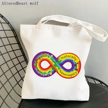Дамски чанта за пазаруване, натурална чанта с принтом Neurospicy, женствена чанта за пазаруване, холщовая пазарска чанта, дамска чанта-тоут, дамска чанта на рамото