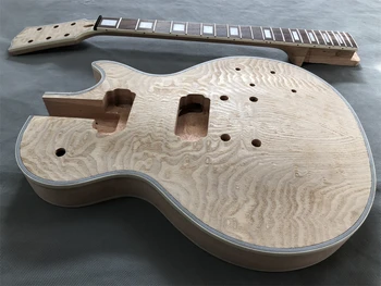 Нова недовършена комплект електрическа китара Китара лешояд и корпус от Махагон палисандър със собствените си ръце