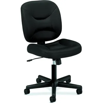 Работно стол HON ValuTask с ниска облегалка - Сетчатое компютърен стол за офис маса, черна (HVL210)