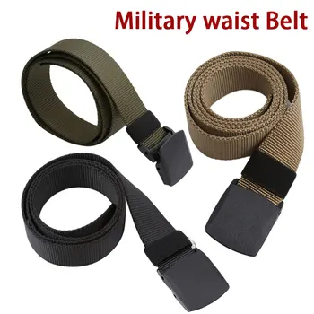 Мъжки тактически колан Military Web Belt Waisttrainer Спорт на открито Мъжки найлонов платно колан за подпомагане на кръста Колан за фитнес