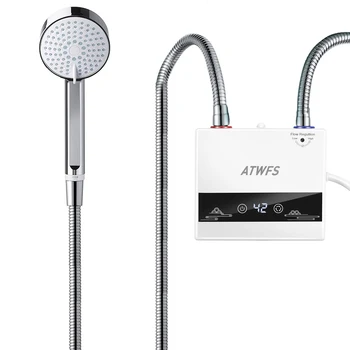 Проточный бойлер ATWFS 220V 4600W Електрически нагреватели за баня, душ с топла вода и кранче за дома за готвене