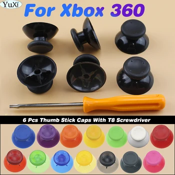 6 Бр. 3D Аналогов джойстик, перекидная капак на контролера на Xbox 360, мъничета за джойстик, резервни части за ремонт на