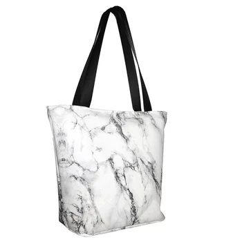 Луксозна чанта за покупки от сив мрамор, чанти за пазаруване, дамски текстура, абстрактен модел, холщовая чанта за пазаруване, чанта с голям капацитет.