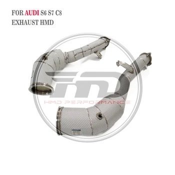 Канализация Тръба на Изпускателната система HMD с Висока степен на навлизане на Audi S6 S7 C8 2.9 T 2020 + С Теплозащитной Състезателни Тръба Версия Не OPF